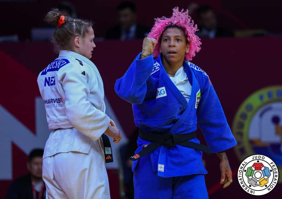 Rafaela Silva foi bronze no Grand Slam do Cazaquistão de judô (Foto: Divulgação/ IJF)