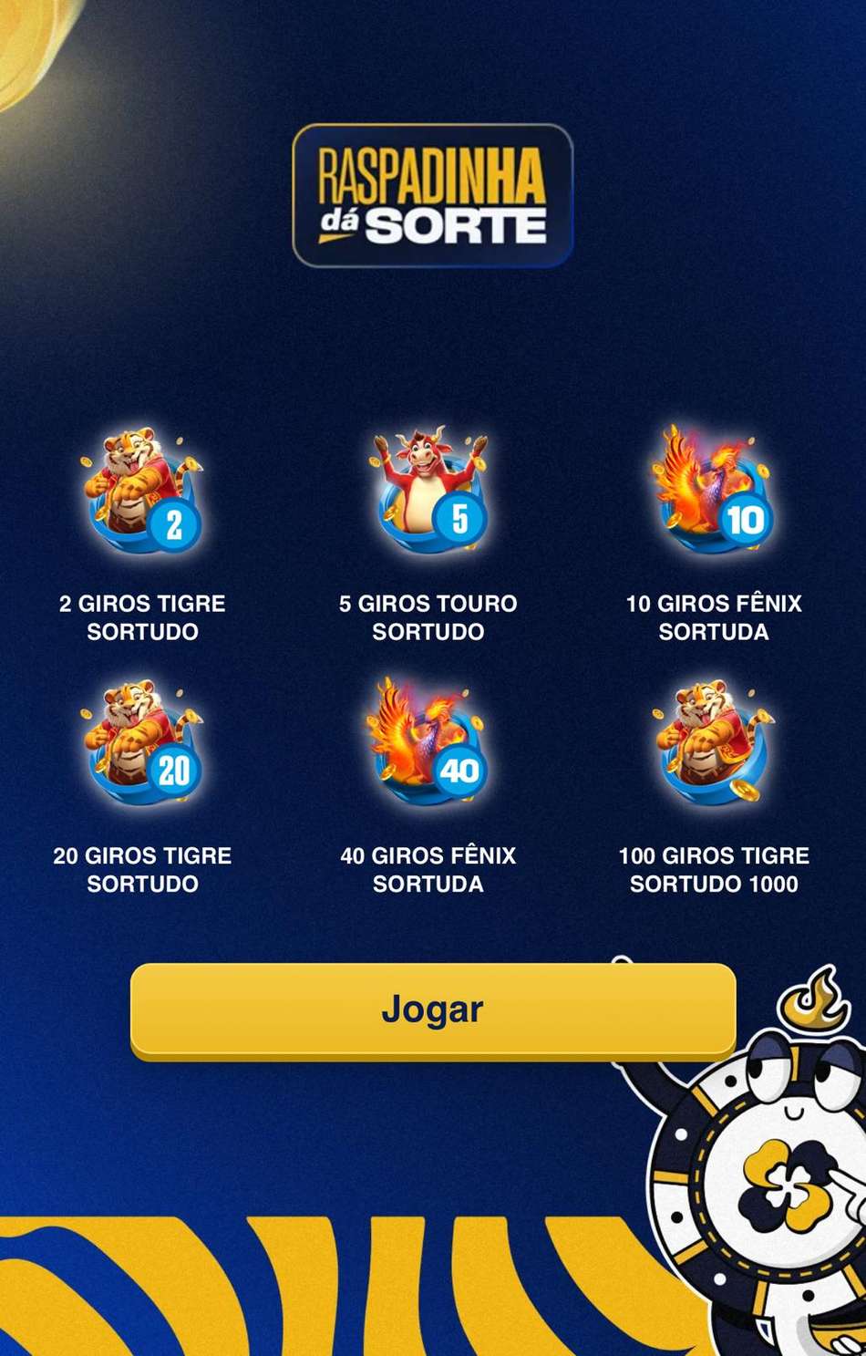 Captura de tela da Raspadinha Premiada da Bet Dá Sorte.