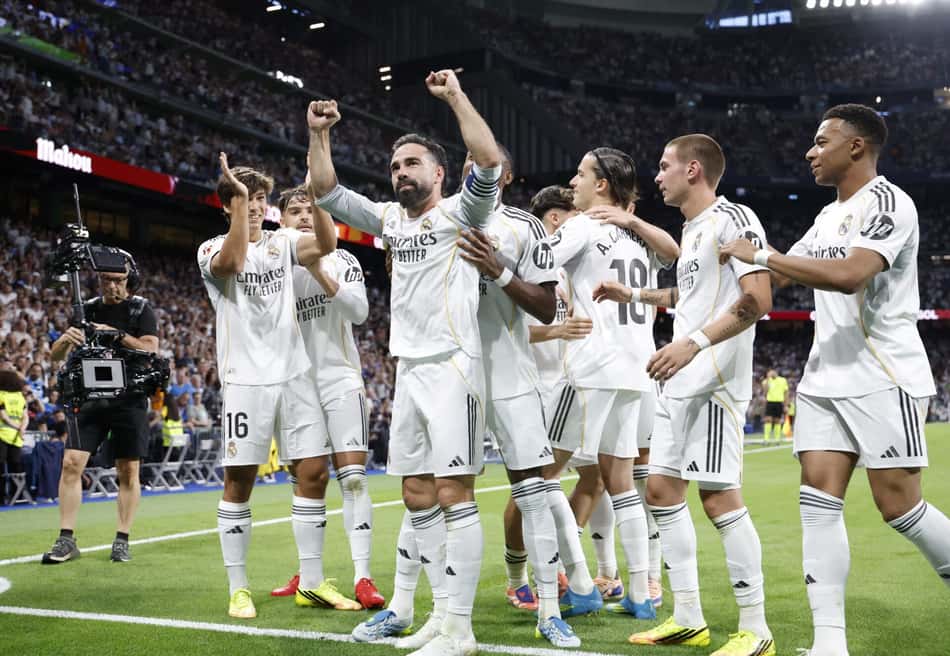 Na despedida de Carvajal e Alaba, o Real Madrid venceu o Athletic Bilbao por La Liga (Foto: Pierre-Philippe MARCOU / AFP)