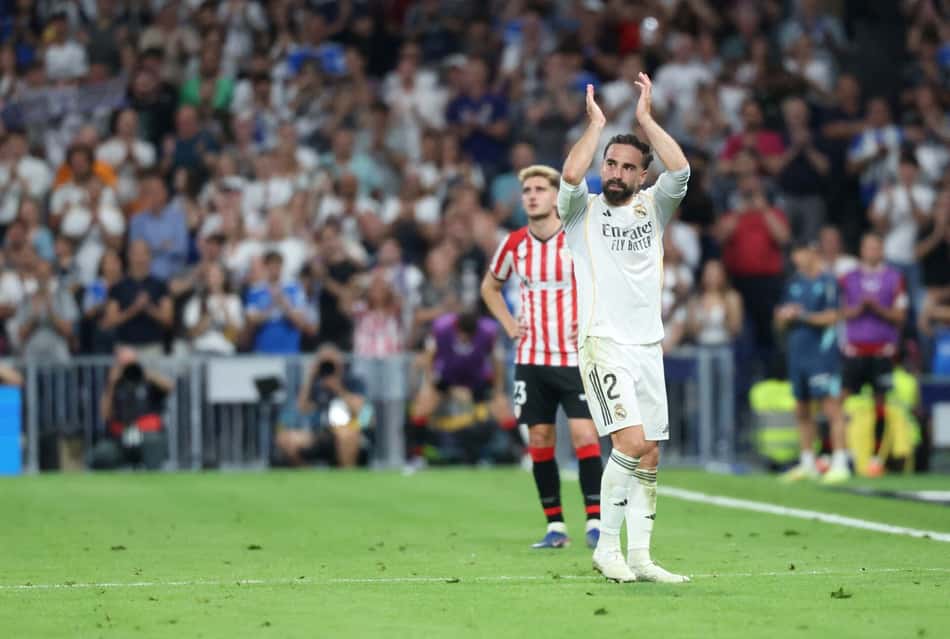 Na despedida de Carvajal e Alaba, o Real Madrid venceu o Athletic Bilbao por La Liga (Foto: Pierre-Philippe MARCOU / AFP)