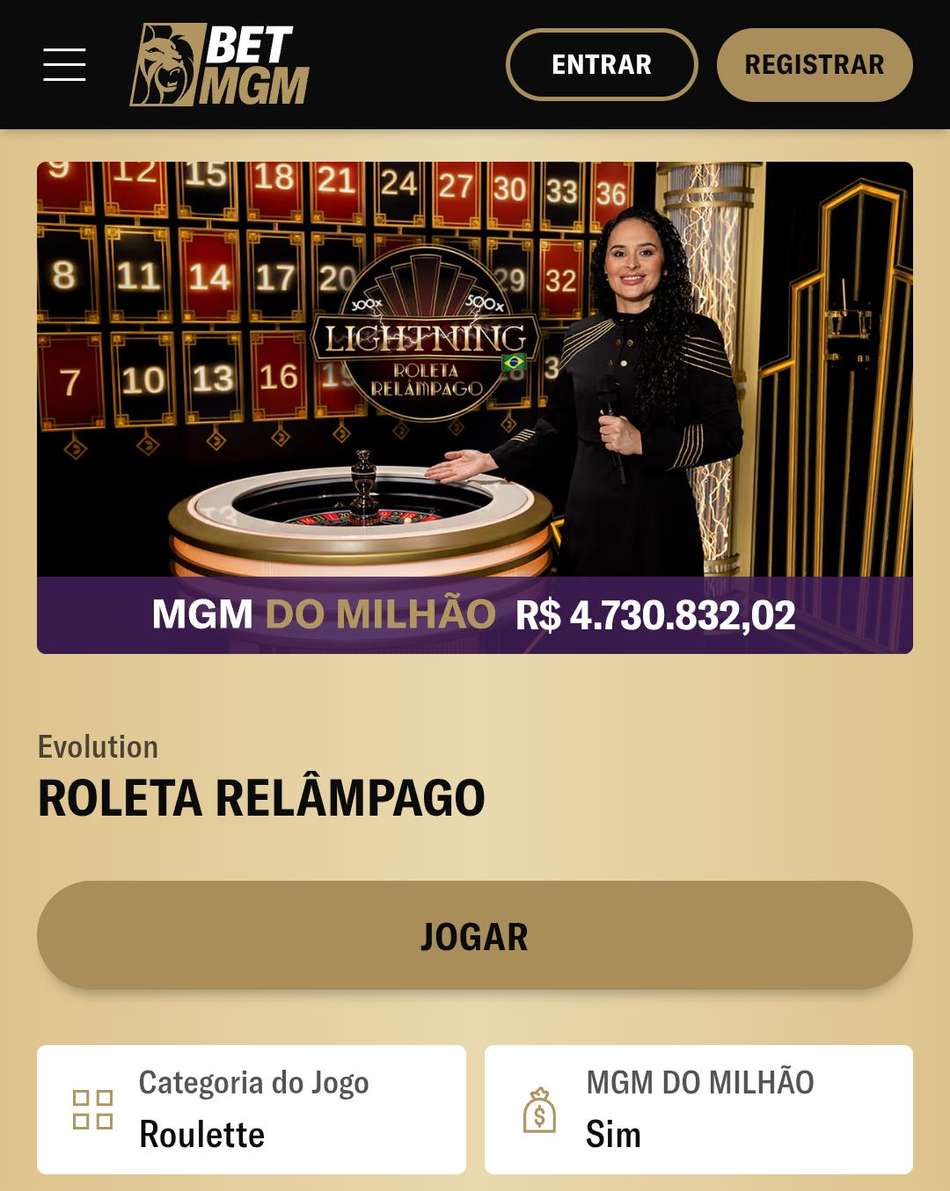 Captura de tela da Lightning Roulette na BetMGM.