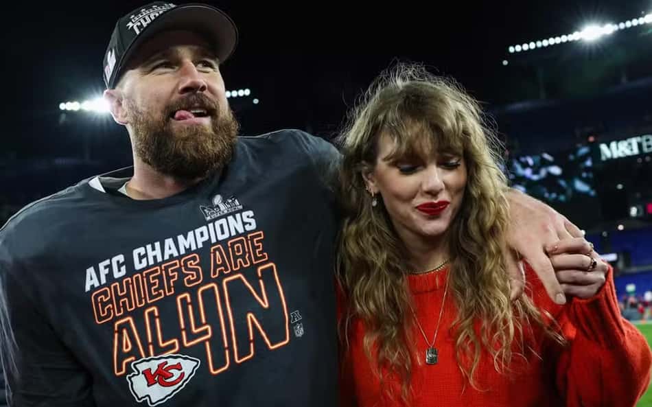 Taylor Swift e Travis Kelce marcam presença em jogo entre Knicks e Cavaliers