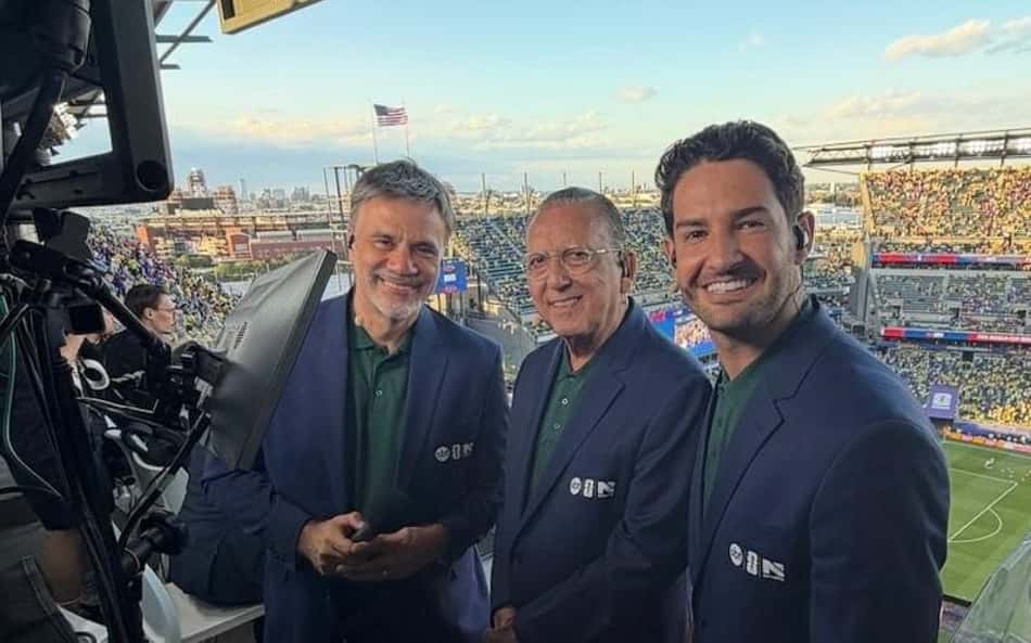 Equipe de transmissão do SBT in-loco para a Copa do Mundo (Foto: Divulgação/SBT)