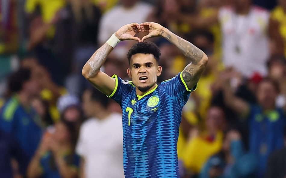 Luis Díaz foi o grande nome na vitória da Colômbia diante do Uzbequistão (Foto: Reuters/Eloisa Sanchez/Folhapress).