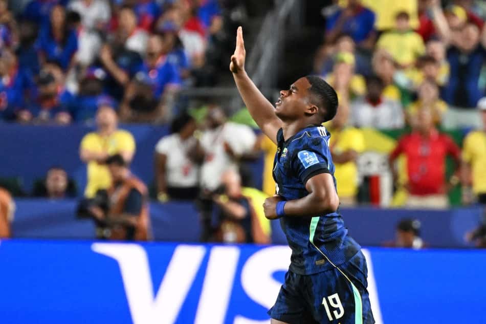 Endrick entrando em Brasil x Haiti (Foto: Alexandre Brum/Agencia Enquadrar/Folhapress)