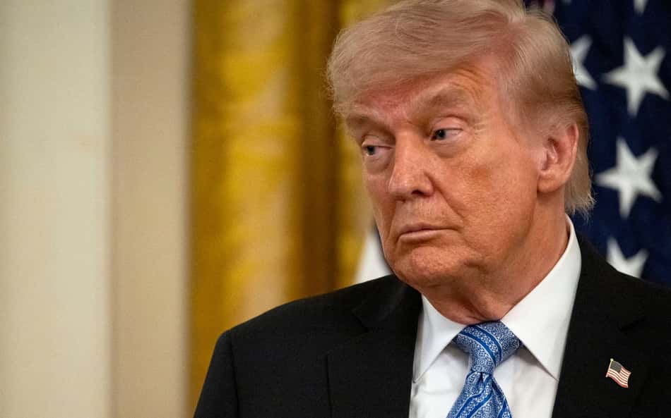 Donald Trump durante cúpula sobre pequenas empresas na Sala Leste da Casa Branca, em Washington, DC. (Foto: Kent Nishimura/AFP)