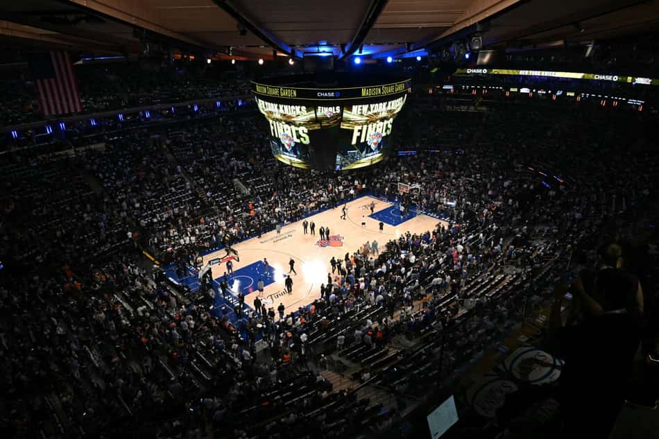 Madison Square Garden recebe o jogo 3 das finais da NBA 2025/26 (Foto: Foto por SAUL LOEB / AFP)