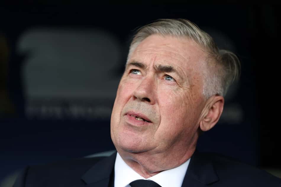 O técnico Carlo Ancelotti no empate do Brasil contra Marrocos