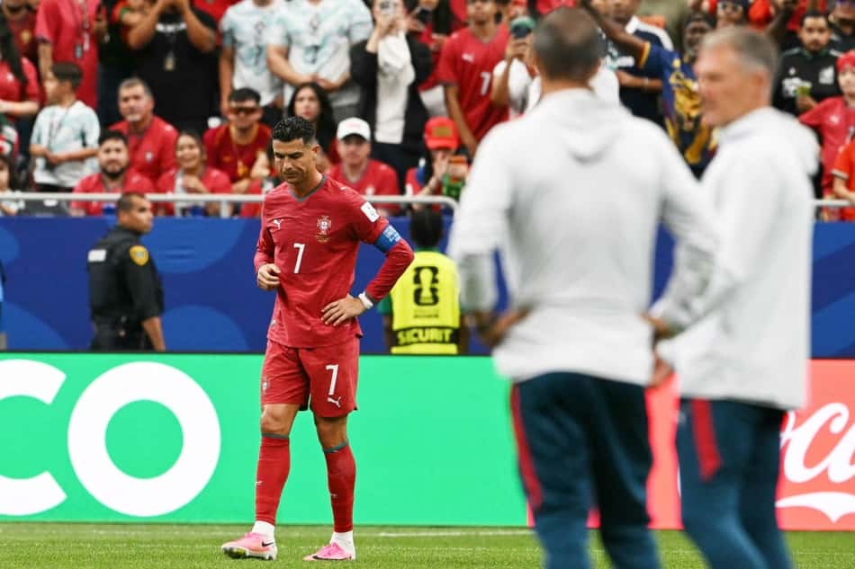 Cristiano Ronaldo após empate de Portugal com RD Congo na estreia da Copa do Mundo (Foto: RONALDO SCHEMIDT / AFP)