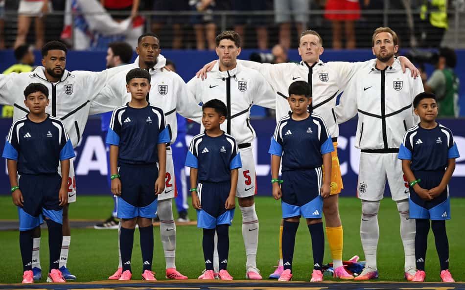 Jogadores da Inglaterra antes da partida contra a Croácia pela Copa do Mundo