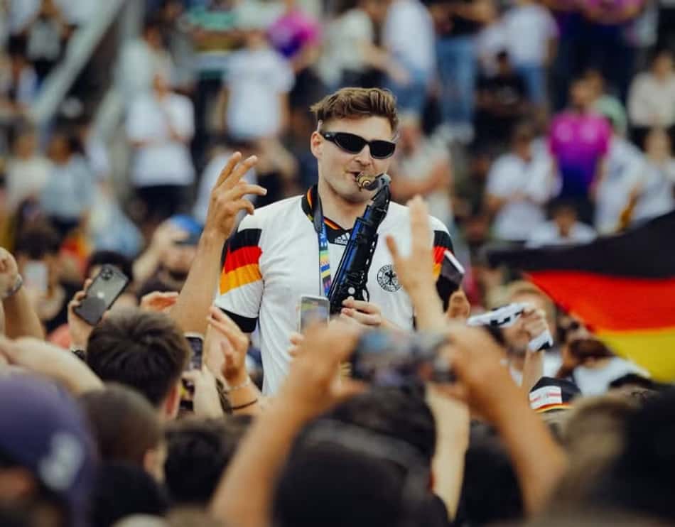 Andre Schnura, o alemão do sax, na Euro 2024