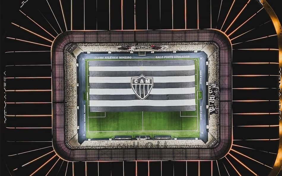 Arena MRV com bandeirão do Atlético (Reprodução Atlético)
