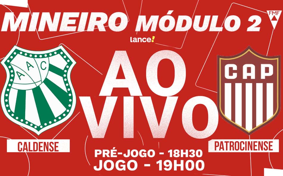 AO VIVO: Assista a Caldense x Patrocinense, pelo Módulo II do Mineiro, no Lance!TV