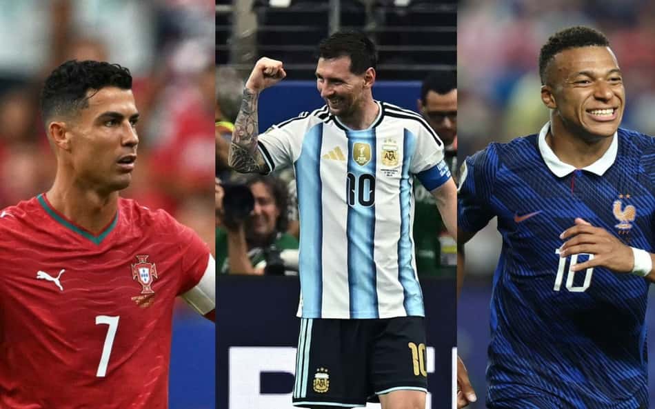 Quem tem mais gols em Copas, Cristiano Ronaldo, Messi ou Mbappé?