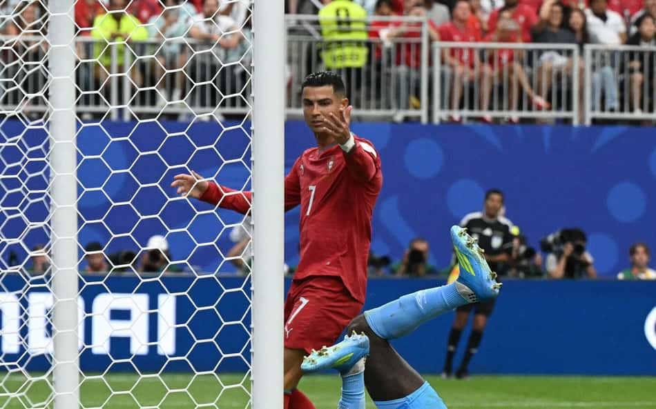 Cristiano Ronaldo não conseguiu marcar contra RD Congo na Copa do Mundo