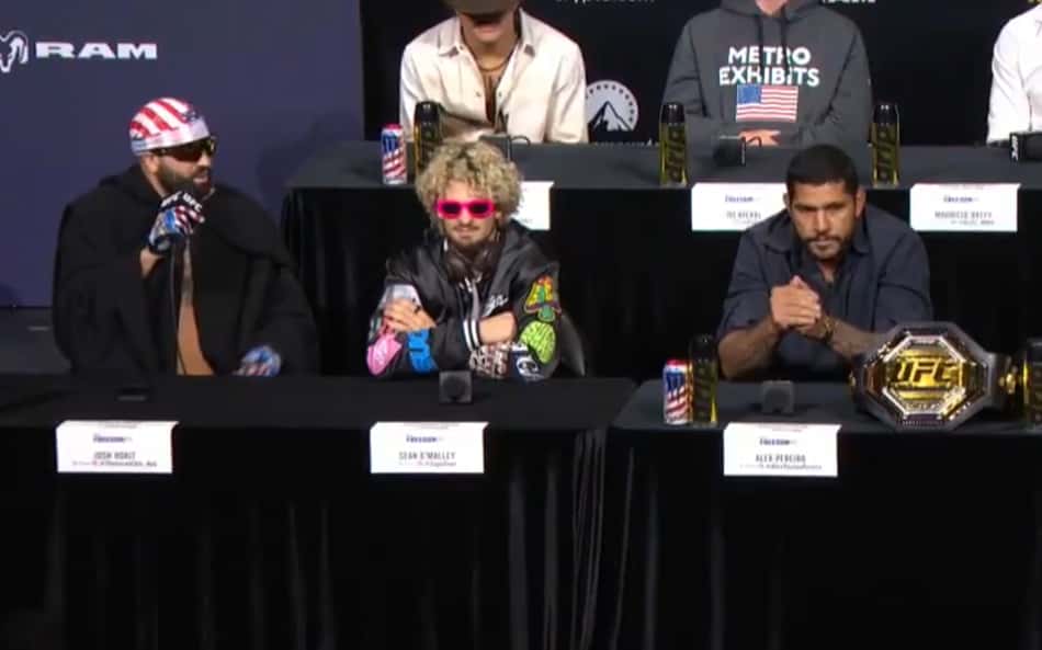 Josh Hokit provoca Alex Poatan em coletiva do UFC Casa Branca (Foto: Reprodução/ X)