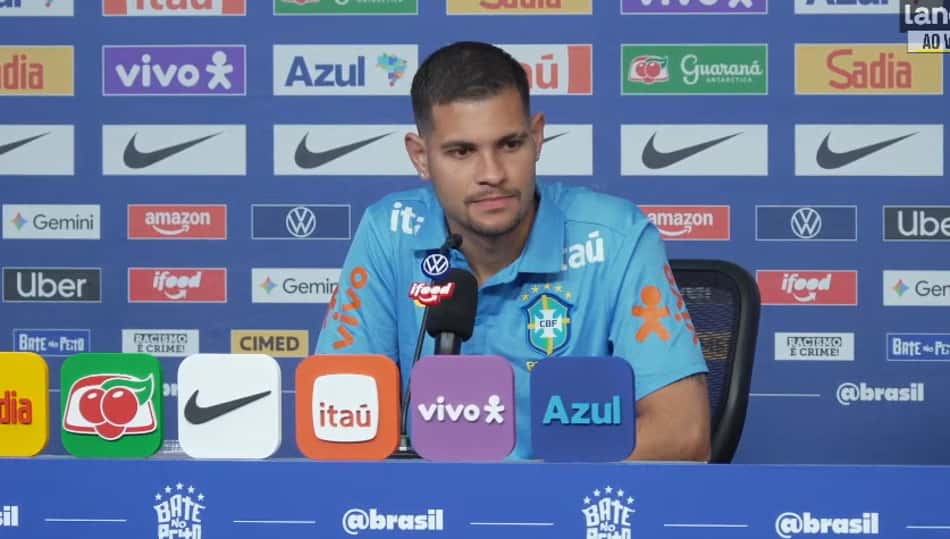 Bruno Guimarães, da Seleção Brasileira, em entrevista antes da Copa
