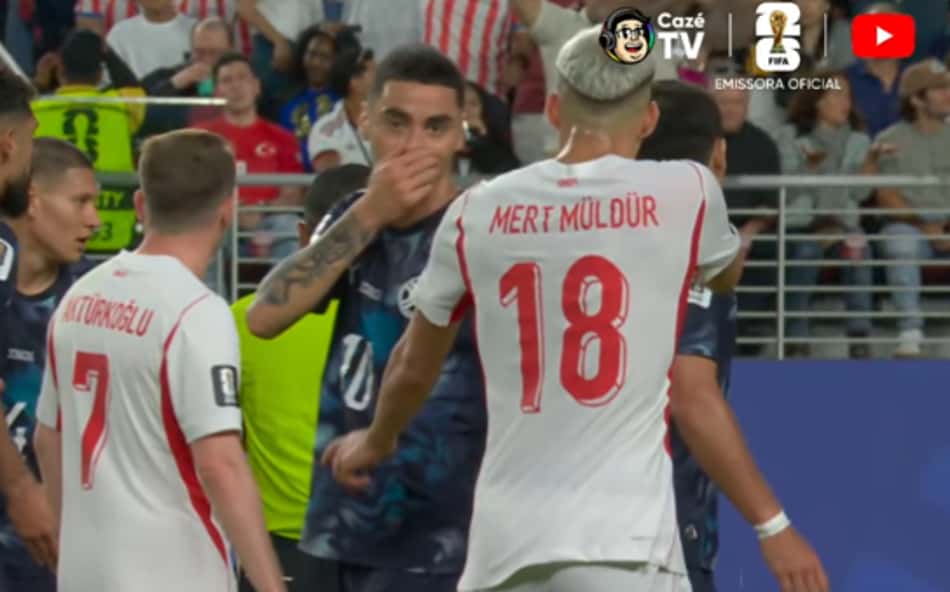Miguel Almirón foi expulso em Túrquia x Paraguai pela Copa do Mundo 
