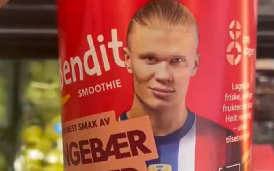 Mercado da Noruega está cheio de produtos relacionados ao futebol (Foto: Reprodução/giginoruega)