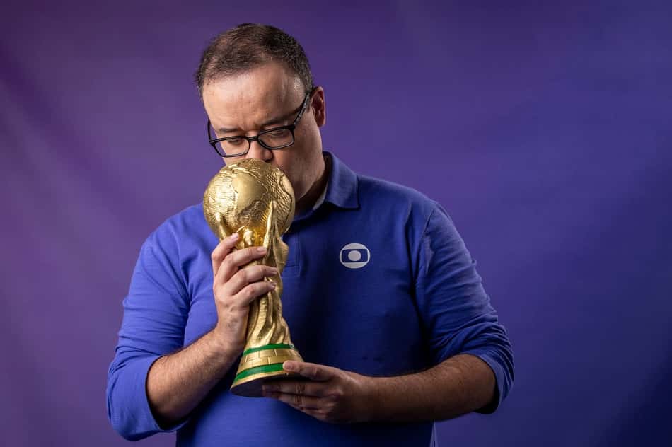 Everaldo Marques participará das transmissões dos dois jogos da Copa do Mundo na Tv Globo hoje (17) (Foto: Reprodução Globo)