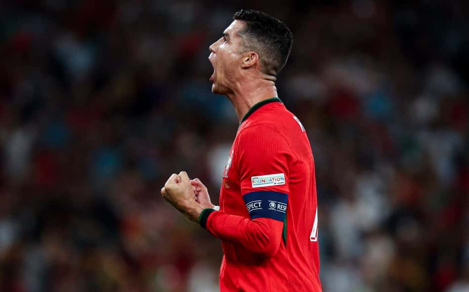Cristiano Ronaldo na partida de Portugal e Escócia pela fase de Grupos da Liga das Nações 2024 (Foto: FPF)