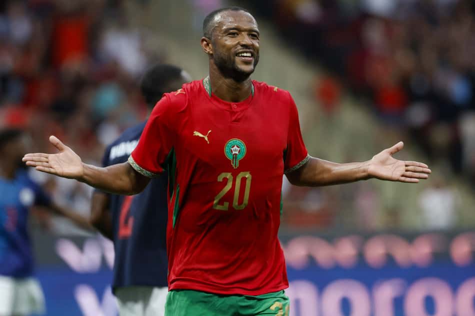 El Kaabi comemora último gol do Marrocos sobre Madagascar