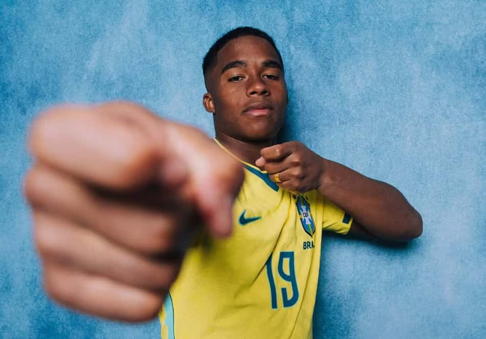 Endrick em Media Day pela Seleção para a Copa (Foto: Divulgação)