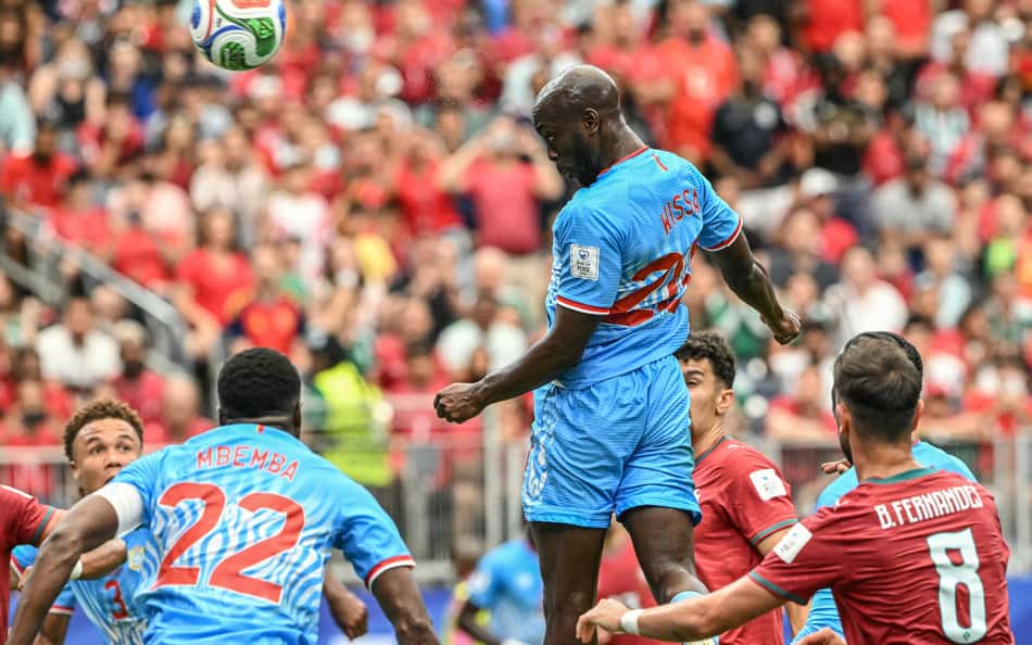 Wissa marcou para o RD Congo contra Portugal na Copa do Mundo