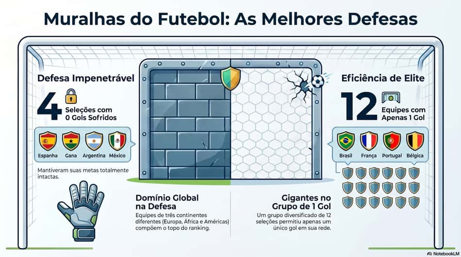 Gráfico mostra as melhores defesas da Copa do Mundo após duas rodadas (Reprodução)
