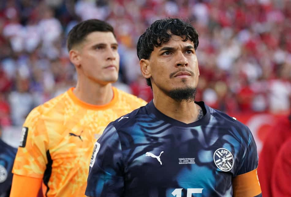 Gustavo Gómez, do Palmeiras, antes de jogo da Copa do Mundo