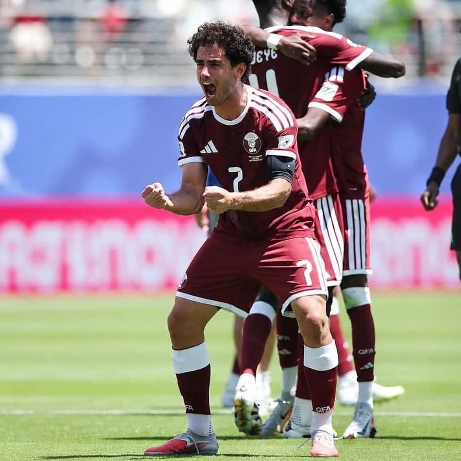 Ahmed Alaaeldin usou chuteira de Alexia Putellas na Copa do Mundo. (Reprodução/internet)