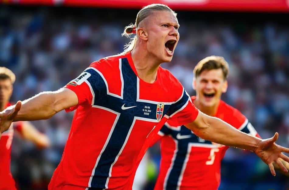 Haaland gol na Copa (Foto: Instagram Haaland)