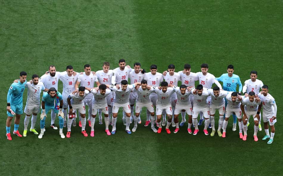 A seleção do Irã é fotografada antes da partida do Grupo G da Copa do Mundo da FIFA 2026 entre Egito e Irã