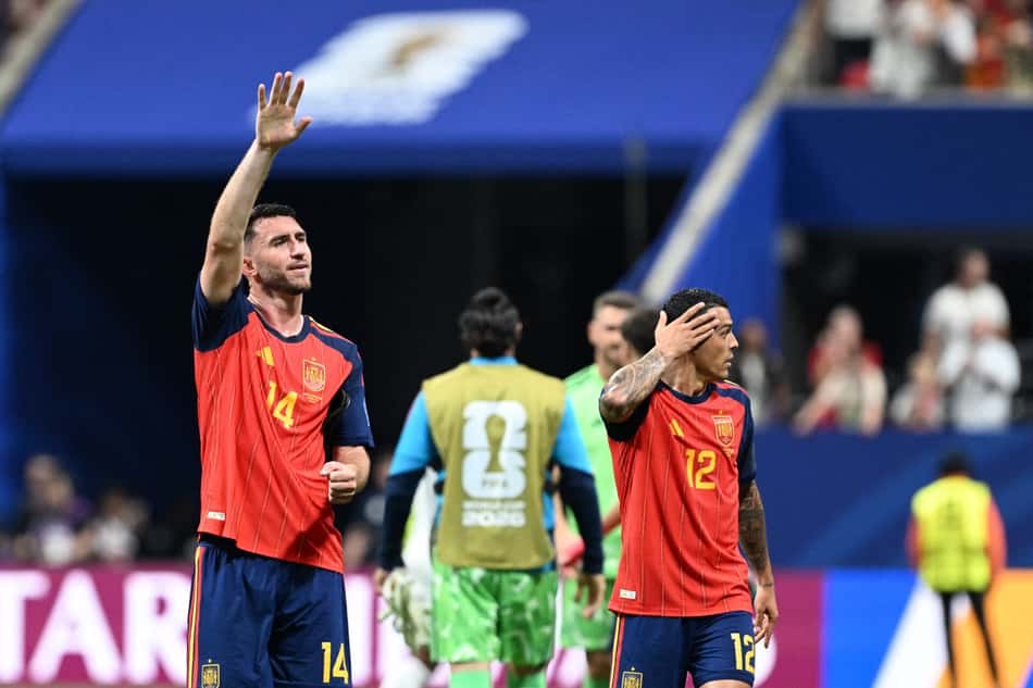 Laporte, da Espanha, em ação na Copa do Mundo