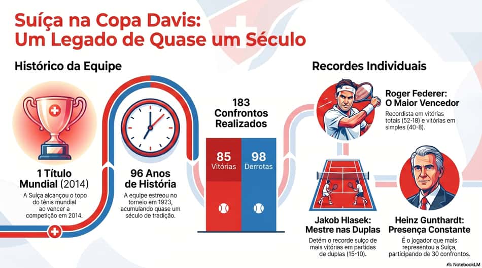 Recordes da Suíça na Copa Davis (Reprodução)