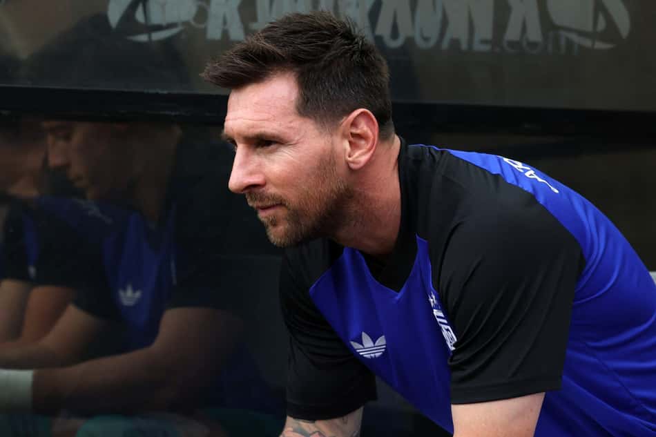 Lionel Messi antes do amistoso entre Argentina e Honduras