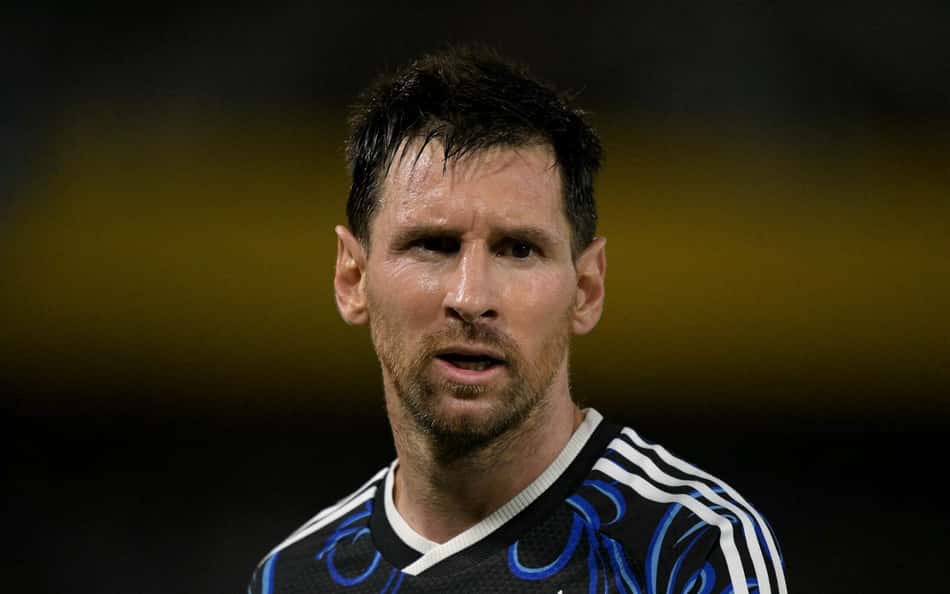 Lionel Messi em ação pela Argentina.