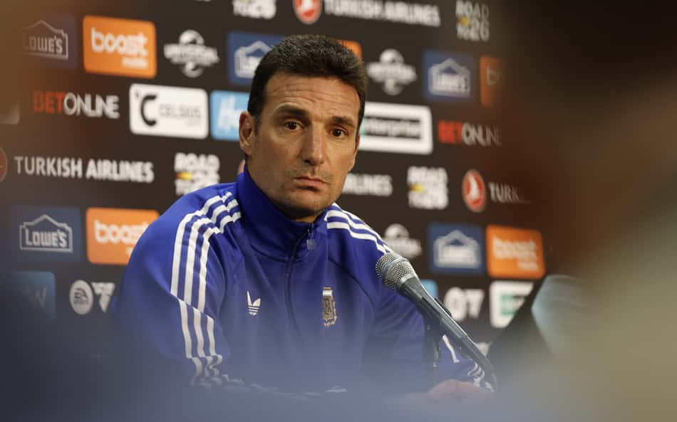 Lionel Scaloni em coletiva da Argentina na véspera do amistoso contra Honduras