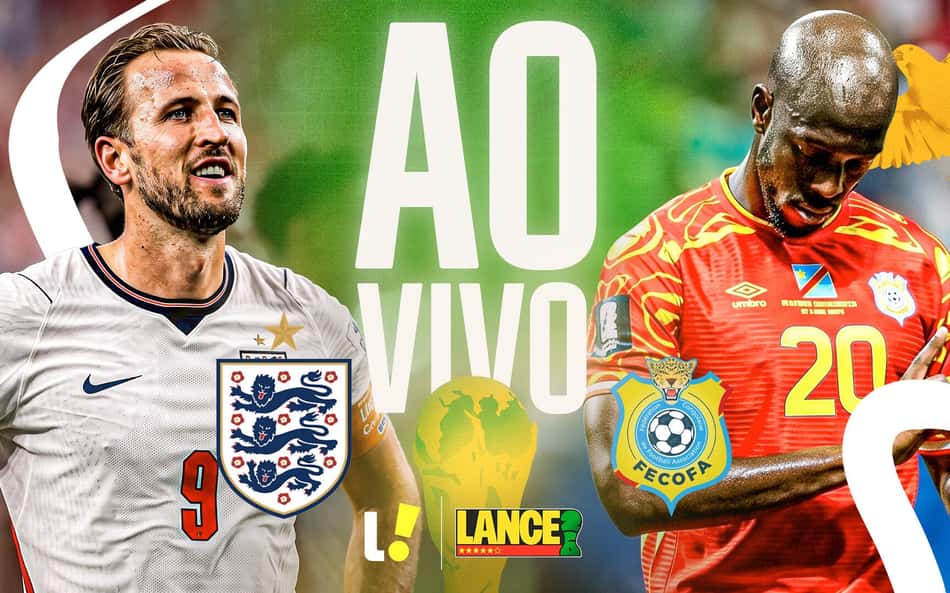 AO VIVO: Assista ao duelo entre Inglaterra e RD Congo com o Lance!TV