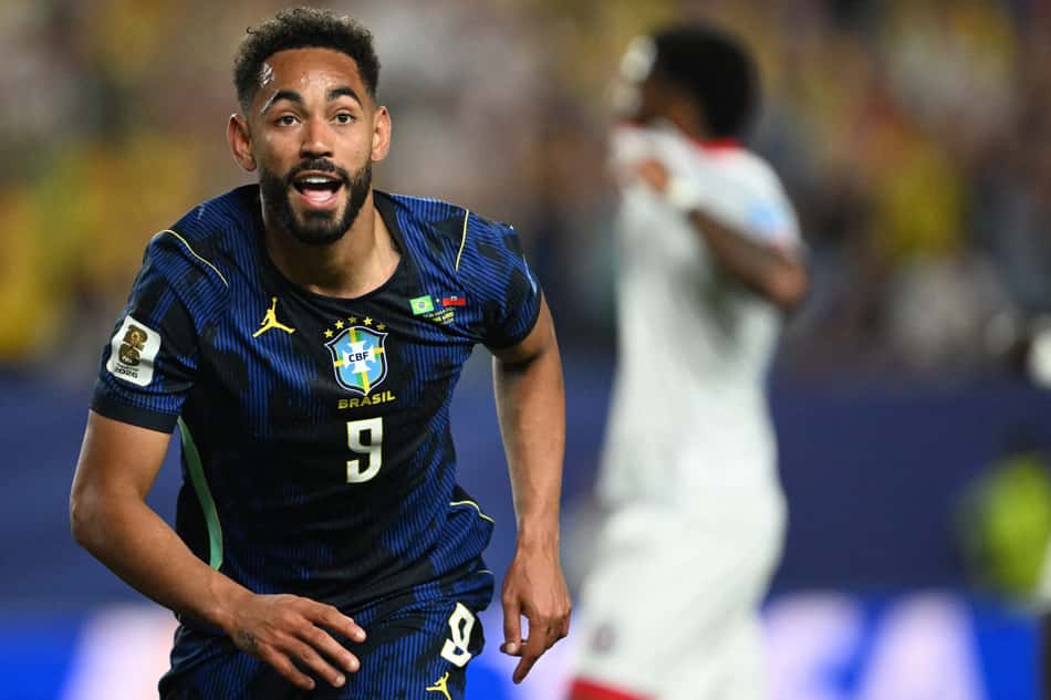 Matheus Cunha marcou dois gols no primeiro tempo de Brasil x Haiti na Copa do Mundo