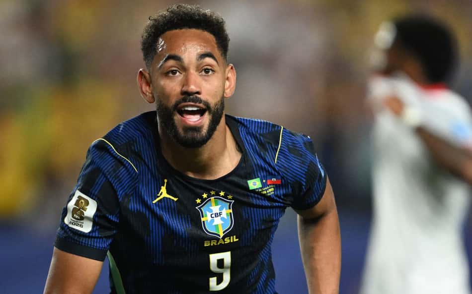 Matheus Cunha ,marcou dois gols no primeiro tempo de Brasil x Haiti na Copa do Mundo