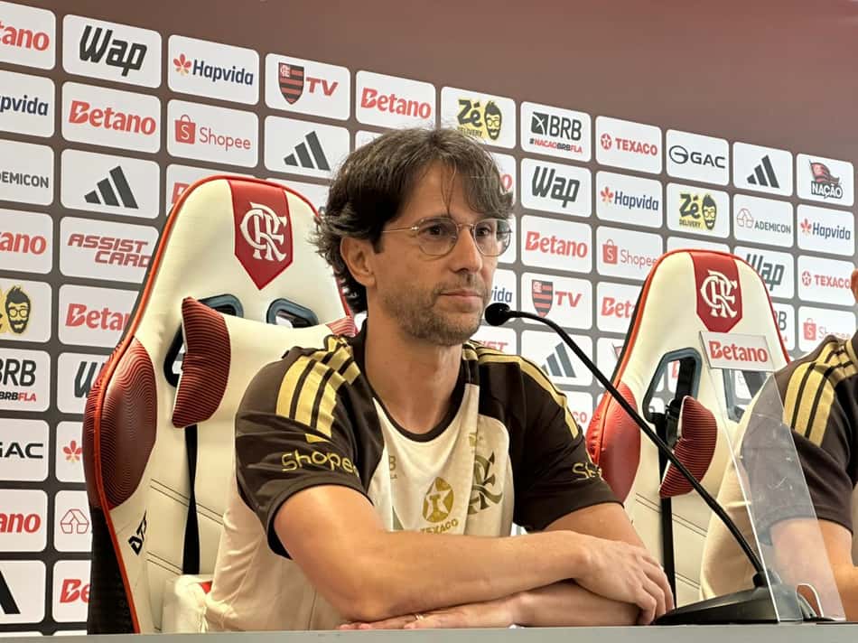 Marcelo Salazar concede entrevista coletiva após ser contratado pelo Flamengo