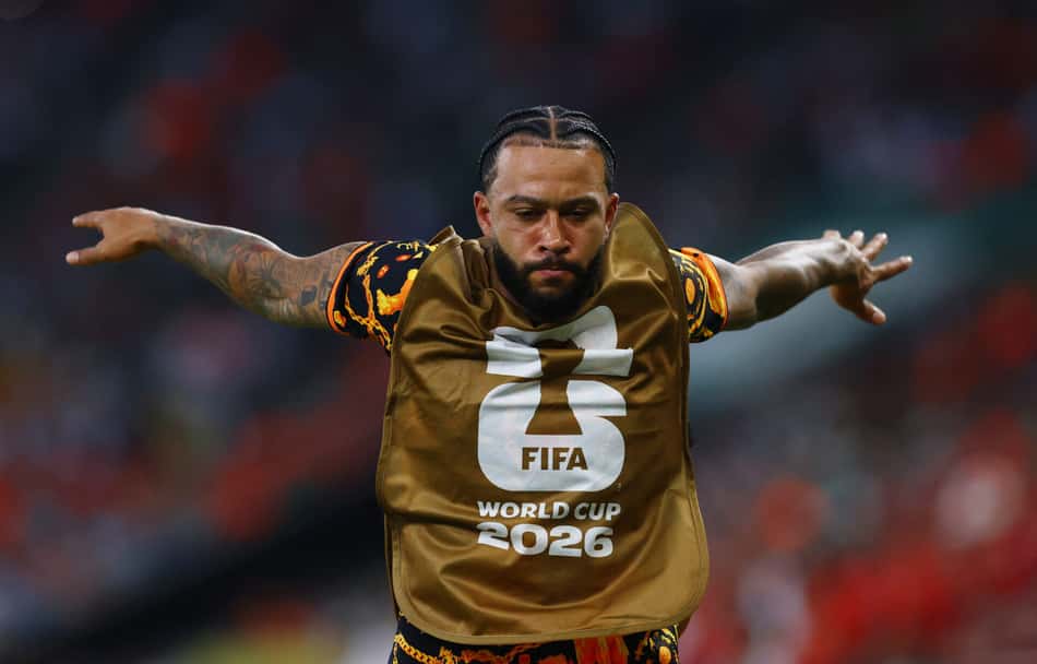Memphis Depay, do Corinthians, na eliminação da Holanda