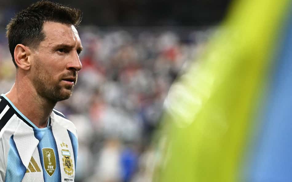 Messi em ação na vitória da Argentina sobre a Áustria, na Copa do Mundo