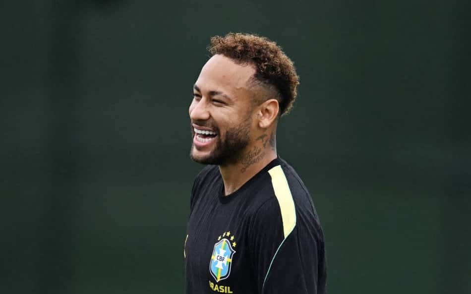 Neymar no treino da Seleção Brasileira na Copa do Mundo