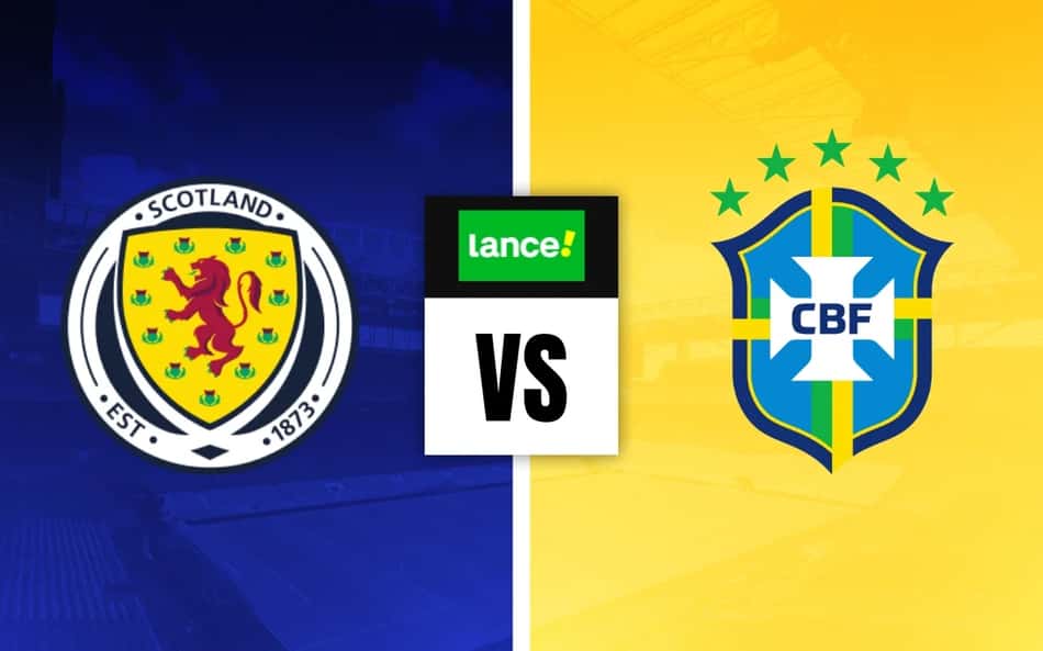 Escudos de Escócia e Brasil para Palpites na Copa do Mundo