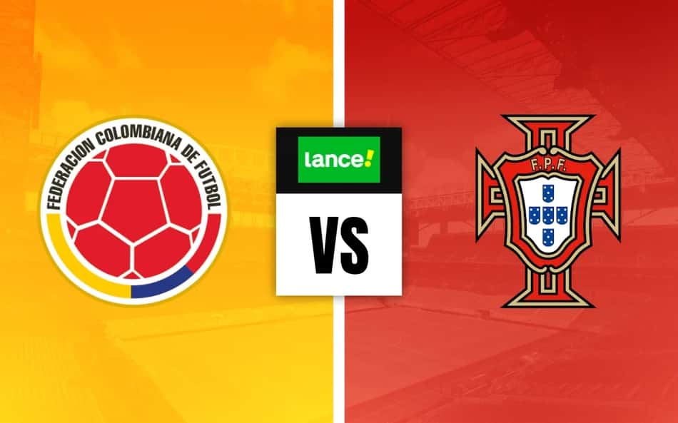 Escudos de Colômbia e Portugal para Palpites na Copa do Mundo