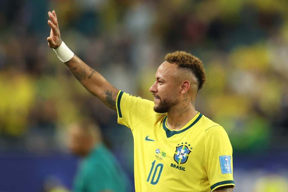 Neymar em campo pela Seleção Brasileira na Copa do Mundo de 2026, em partida que marcou o seu retorno