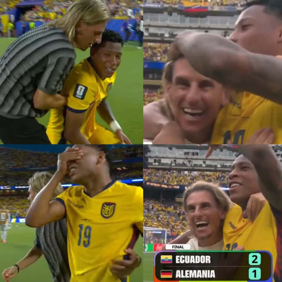 Reações de Gonzalo Plata ao lado de Beccacece nos últimos dois jogos do Equador na Copa do Mundo