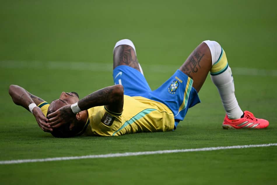 Raphinha em ação em Brasil x Marrocos na Copa do Mundo 2026